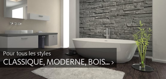 Plusieurs type de salle de bains aux designs modernes classiques sont disponibles en Corse