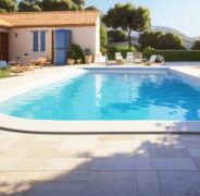 Location d'une piscine haut de gamme avec matériaux de qualité en Corse .