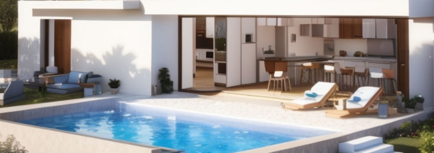 Villa design construite en Corse avec un style minimaliste et moderne